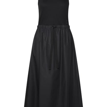 Moncler Woman Black Cotton Blend Dress