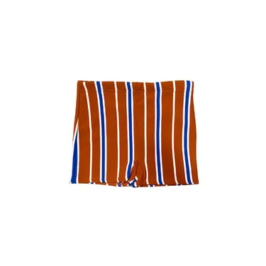 Vtg Vintage 60s 1960s Orange Blue White Mod Striped Swimmers Swim Trunks 