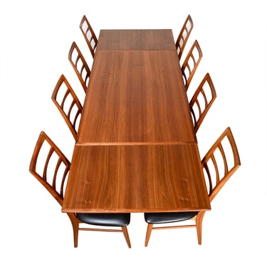 Apartment-Sized Danish Walnut Expanding Rectangle Dining Table