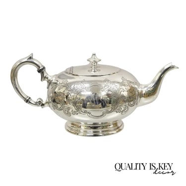 Vintage Sheffield Brimet Gladwin 2 Pint Silver Plated Victorian Tea Pot