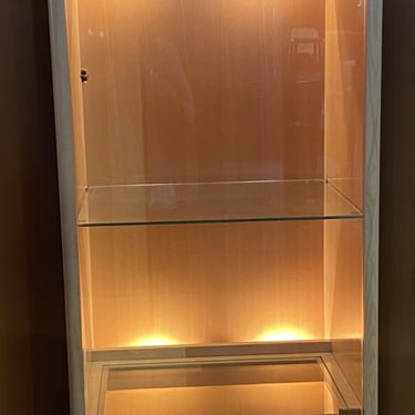 Drexel Back Lit Cabinet w Glass Shelves and Drawers