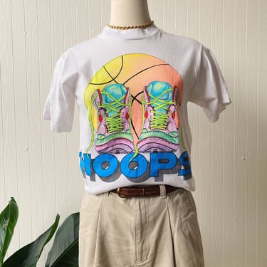 Vintage 90s Hoops Tee | Size XS SM 