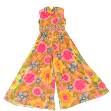 1960s Zacks Embellished Palazzo Jumpsuit