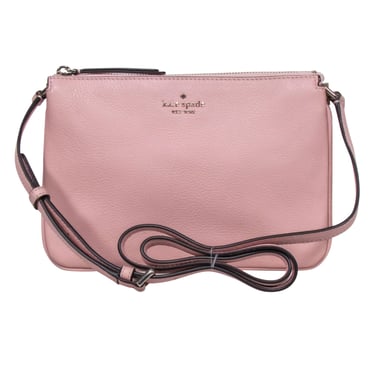Kate Spade- Light Pink Pebbled Leather &quot;Triple Gusset&quot; Crossbody