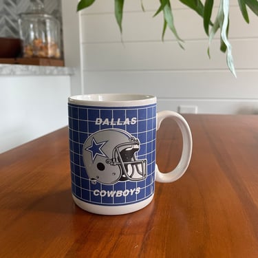 Vintage Dallas Cowboys Football Coffee Mug Tea 80s Gift for Fan Him 