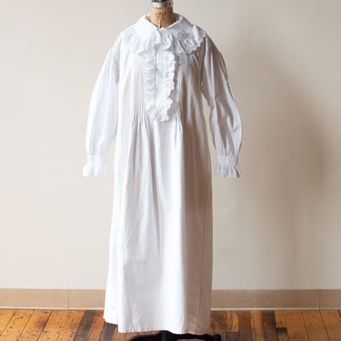 Antique Ruffled Cotton Nightgown 