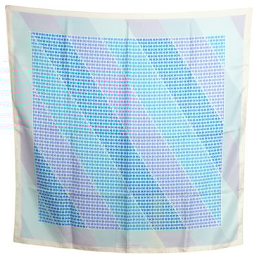 HERMES- "H en Bias"  Silk Twill Scarf