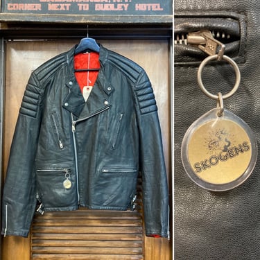 Vintage 1980’s Lewis Leathers Style Cafe Racer Leather Jacket, 80’s Motorcycle Jacket, 80’s New Wave, 80’s Jacket, Vintage Clothing 