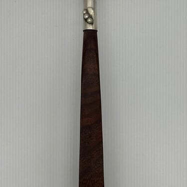 Mid Centruy Artist signed Sterling Silver Made in Mexico Serving Fork with RoseWood Handle 