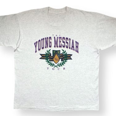 Vintage 90s The Young Messiah Tour Single Stitch Graphic Jesus/God Graphic Parody T-Shirt Size Large/XL 