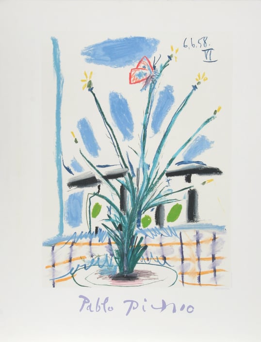 Le Bouquet by Pablo Picasso, Marina Picasso Estate Lithograph Poster 