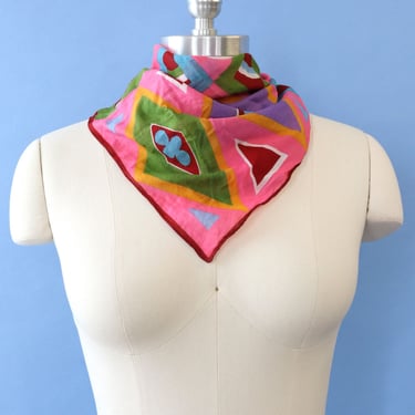 Bright Geometric Cotton Kerchief