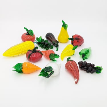 Vintage Glass Murano Fruits & Vegetables 