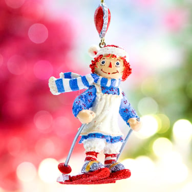 VINTAGE: 2000 - Raggedy Ann and Andy Glitter Christmas Ornament - The Danbury Mint - Collectors Ornaments  - SKU 00034961 