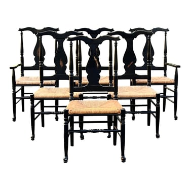 Made in Italy Country Queen Anne Dining Chairs - Set of 6 