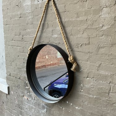 Large Round Metal Mirror