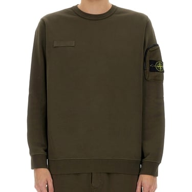 Stone Island Men Sweatshirt With Sleeve Pocket