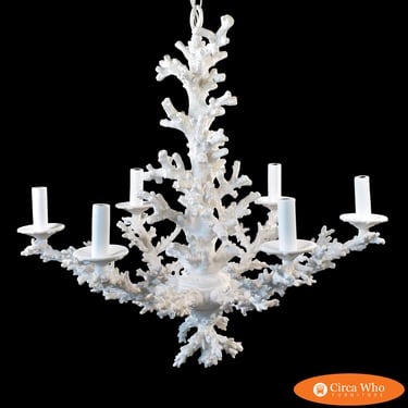 White Ceramic Reef Chandelier