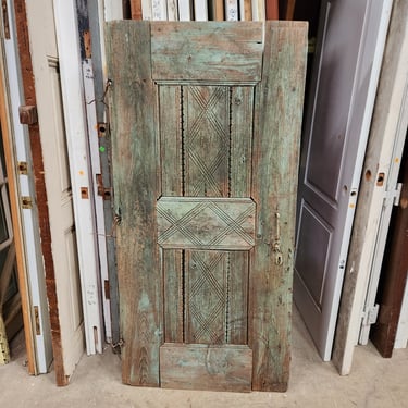 Salvaged Antique Door with Hand Forged Hinges