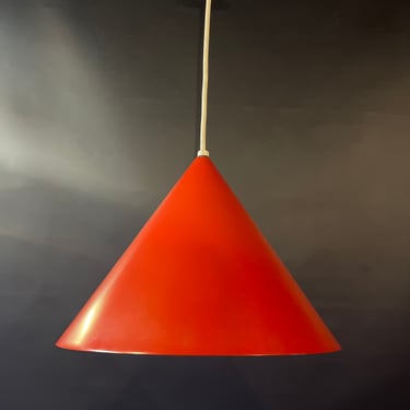 Vintage MCM Conical Pendant Light 14.25” x 11.5”