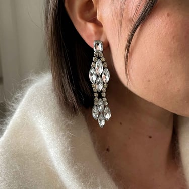 80s Crystal Dangle Earrings