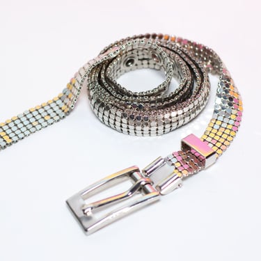 Vintage Silver Metal Mesh Belt 