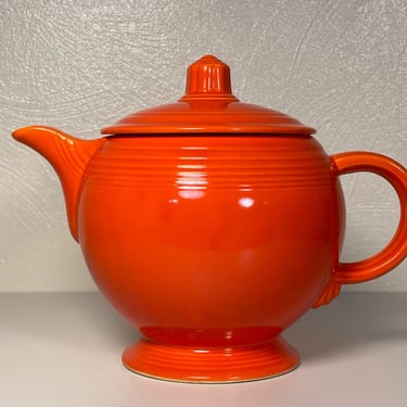 Fiestaware Red C Handle Teapot 