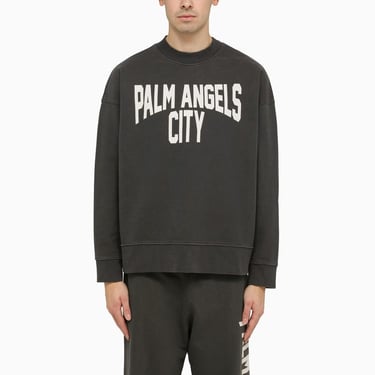 Palm Angels Pa City Grey Delavè T-Shirt Men