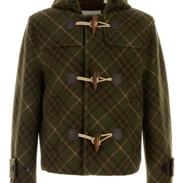 Burberry Men Embroidered Wool Blend Jacket