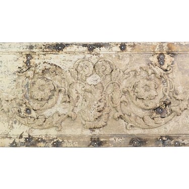 Turn of The Century NYC Distressed 6.2 ft Cast Iron Frieze