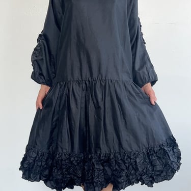 Vintage Ruffled Dropwaist Dress (M/L)