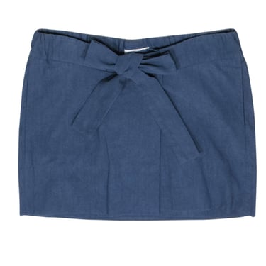 Isabel Marant - Blue Demin Wash Mini Skirt w/ Tie Belt Sz 8