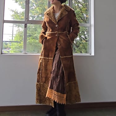 Faux Shearling Maxi Coat (L)