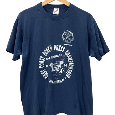 Vintage 1994 East Coast Bench Press Championship Super Distressed T-Shirt L