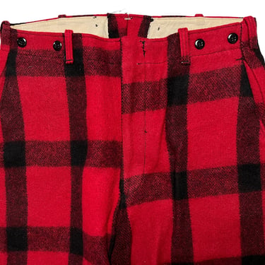 Vintage 1950s Heavy Wool Hunting Trousers ~ 34 Waist ~ Pants ~ Work Wear ~ 50s ~ Buffalo Plaid 