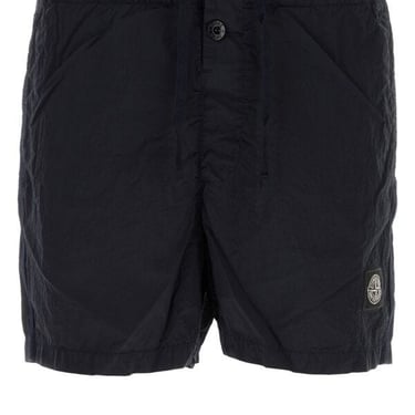 Stone Island Men Navy Blue Nylon Swimming Shorts