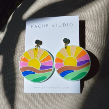 Sunset earrings (handmade) 