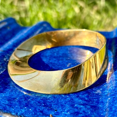 Solid Brass Bracelet Asymmetrical Bangle Vintage Retro Fashion Jewelry Gift 