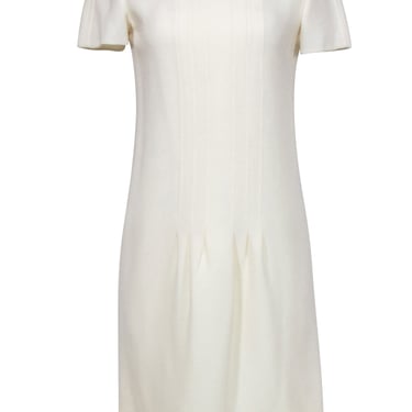 Oscar de la Renta - Ivory Short Sleeve Dress Sz 10