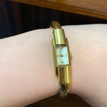 1960s Gold Filled Baume and Mercier Ladies Cuff Watch 