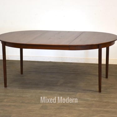 Refinished Danish Modern Teak Round Dining Table 