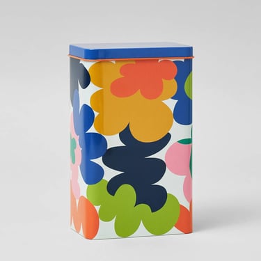 Abstract Flowers Coffee Tin