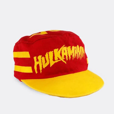 Vintage WWE Hulkmania Yellow Lettering Snap Back Hat