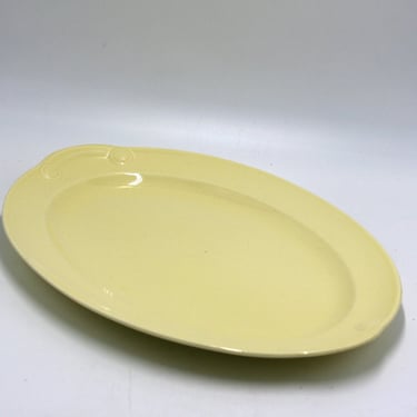vintage Lu ray Pastels pale yellow oval platter 
