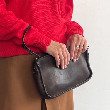 Brown Leather 70s Coach Clutch