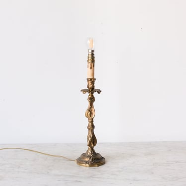 Brass Candlestick Lamp