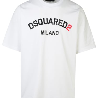 Dsquared2 'Milano' White Cotton T-Shirt Man