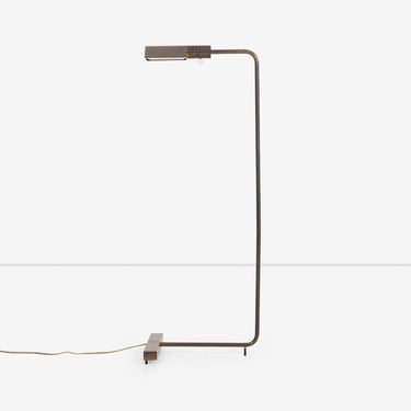 Cedric Hartman Low Profile Floor Lamp in Bronze, 1969