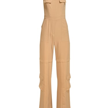 Amanda Uprichard - Beige "Frida" Sleeveless Jumpsuit Sz S