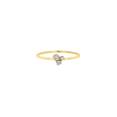 Mixed Prong Diamond Trio Ring